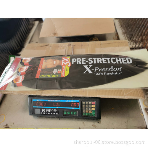 x pression pre stretched braiding hair Synthetic Japanese fiber Easy box braids Easy Crochet braiding hair extension